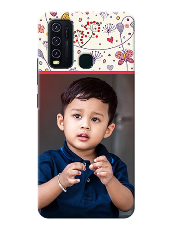 Custom Vivo Y30 phone back covers: Premium Floral Design