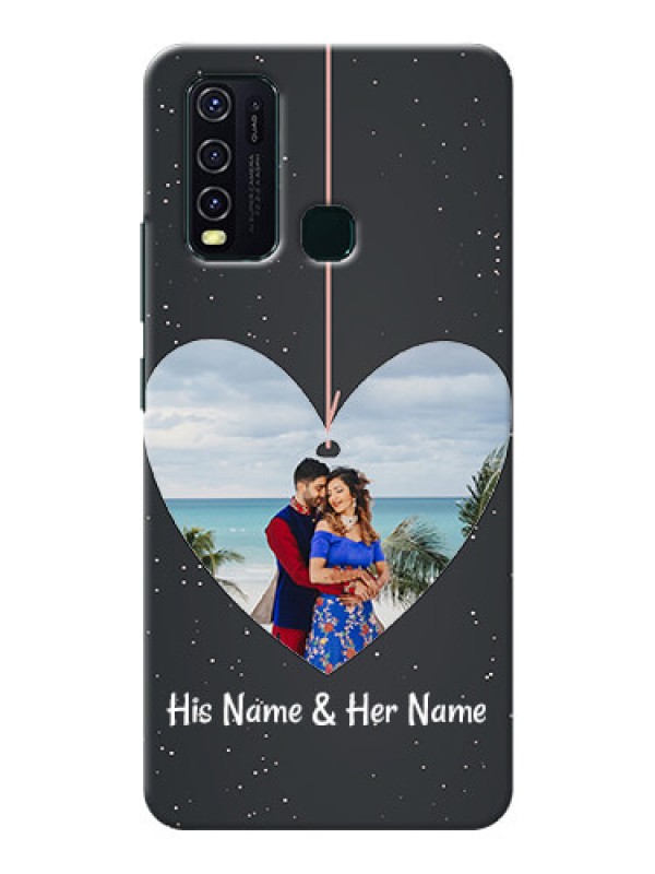 Custom Vivo Y30 custom phone cases: Hanging Heart Design