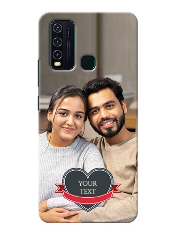 Custom Vivo Y30 mobile back covers online: Just Married Couple Design