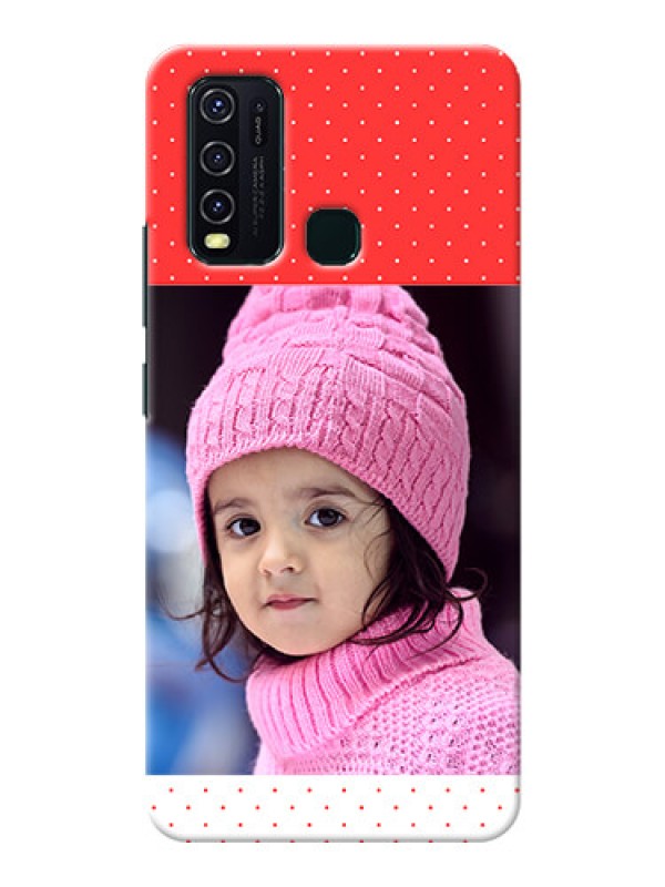 Custom Vivo Y30 personalised phone covers: Red Pattern Design