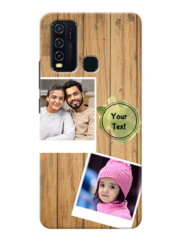 Custom Vivo Y30 Custom Mobile Phone Covers: Wooden Texture Design
