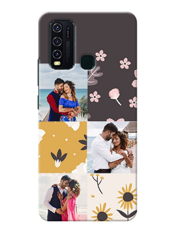 Custom Vivo Y30 phone cases online: 3 Images with Floral Design