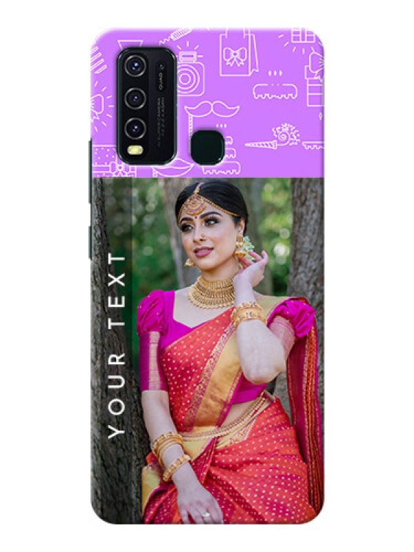 Custom Vivo Y30 Personalized Phone Cases: Birthday Icons Design