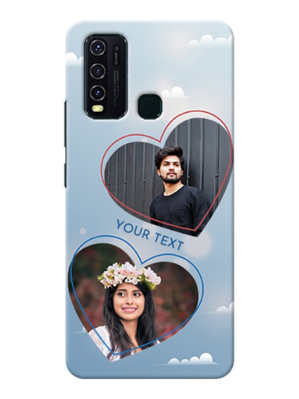 Custom Vivo Y30 Phone Cases: Blue Color Couple Design 