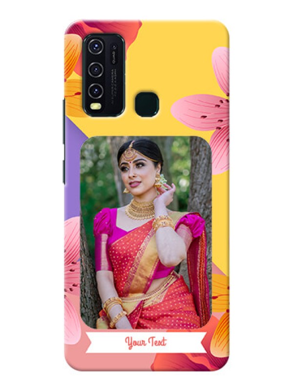 Custom Vivo Y30 Mobile Covers: 3 Image With Vintage Floral Design
