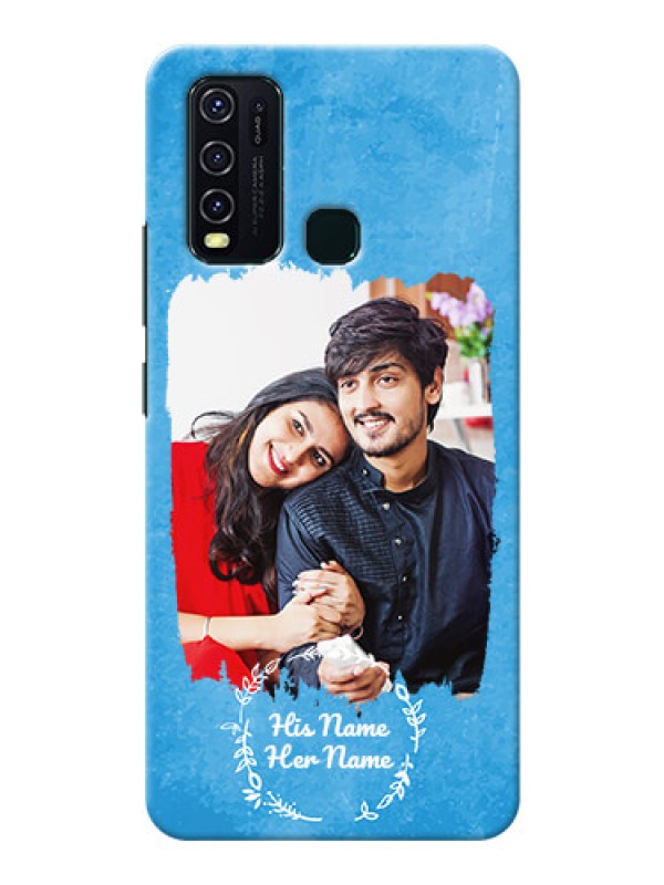 Custom Vivo Y30 custom mobile cases: Blue Color Vintage Design