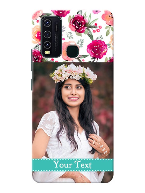 Custom Vivo Y30 Personalized Mobile Cases: Watercolor Floral Design
