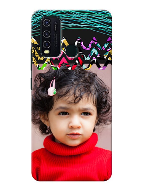 Custom Vivo Y30 personalized phone covers: Neon Abstract Design