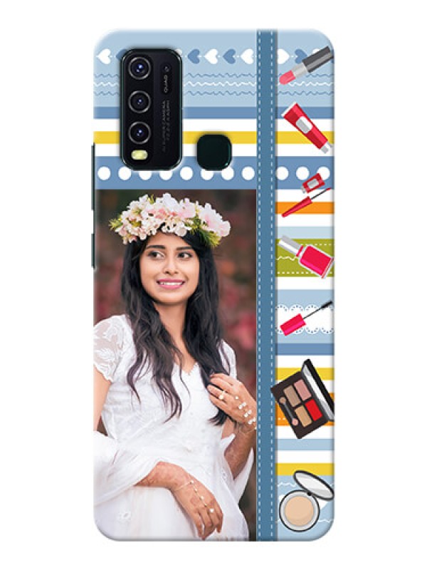 Custom Vivo Y30 Personalized Mobile Cases: Makeup Icons Design