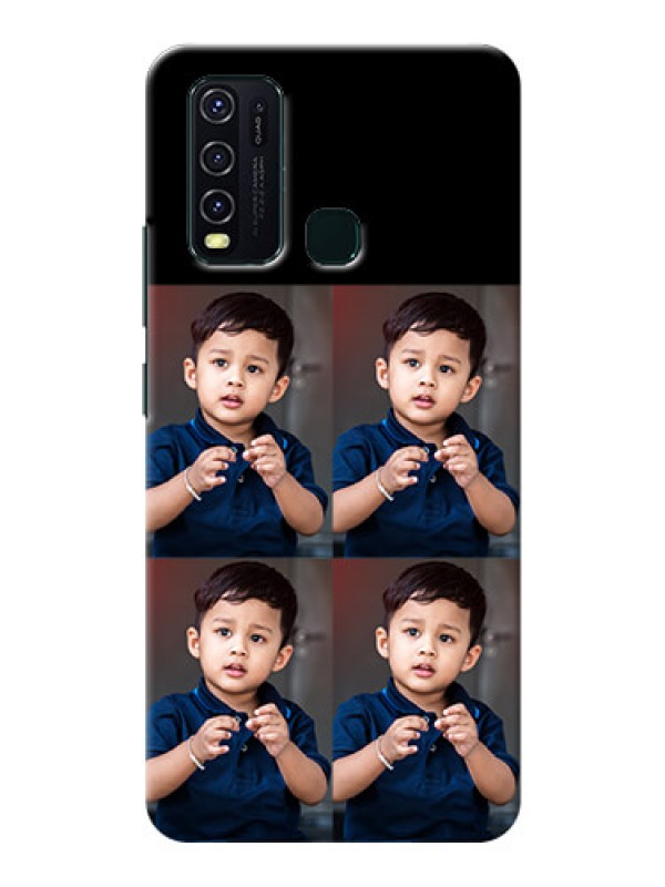 Custom Vivo Y30 4 Image Holder on Mobile Cover