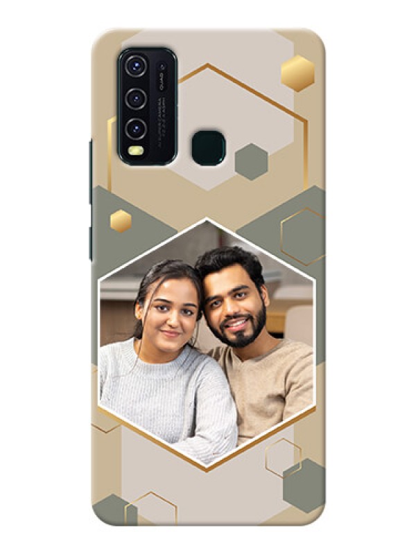 Custom Vivo Y30 Phone Back Covers: Stylish Hexagon Pattern Design