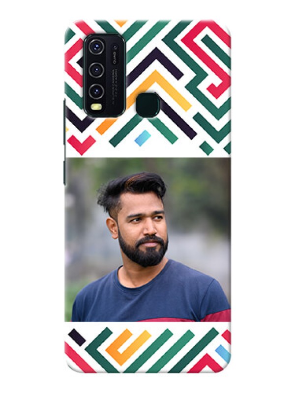 Custom Vivo Y30 Custom Mobile Case with Colorful Maze Pattern Design
