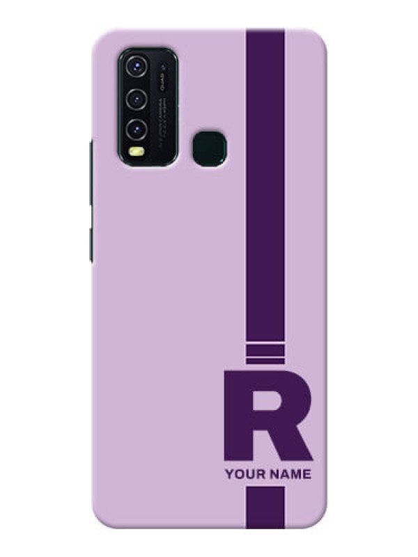 Custom Vivo Y30 Custom Phone Covers: Simple dual tone stripe with name Design