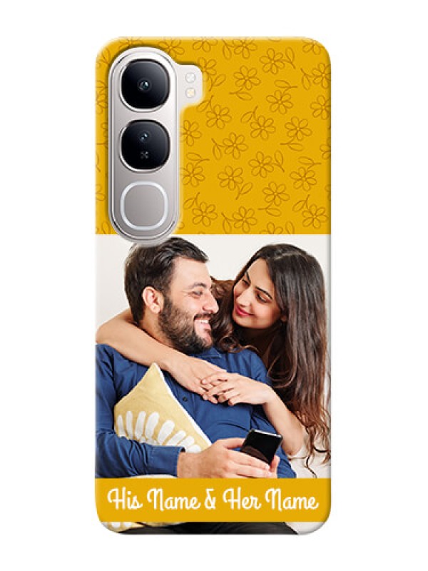 Custom Vivo Y300 5G mobile phone covers: Yellow Floral Design