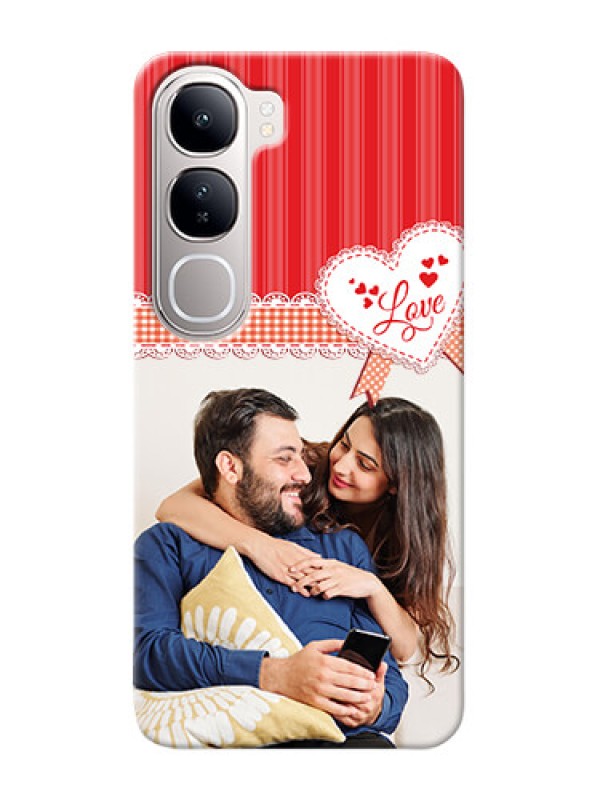 Custom Vivo Y300 5G phone cases online: Red Love Pattern Design