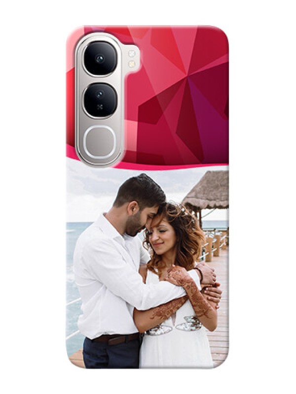 Custom Vivo Y300 5G custom mobile back covers: Red Abstract Design
