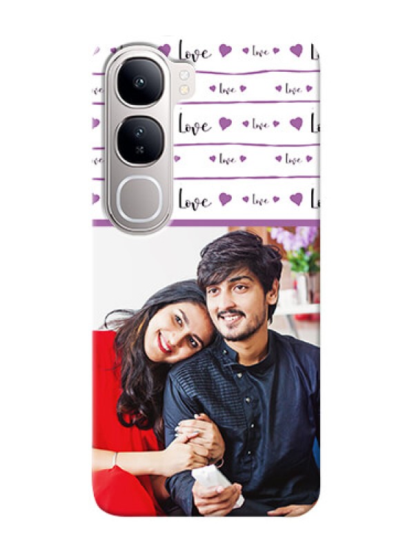 Custom Vivo Y300 5G Mobile Back Covers: Couples Heart Design