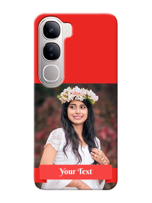 Custom Vivo Y300 5G Personalised mobile covers: Simple Red Color Design