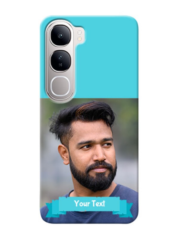 Custom Vivo Y300 5G Personalized Mobile Covers: Simple Blue Color Design