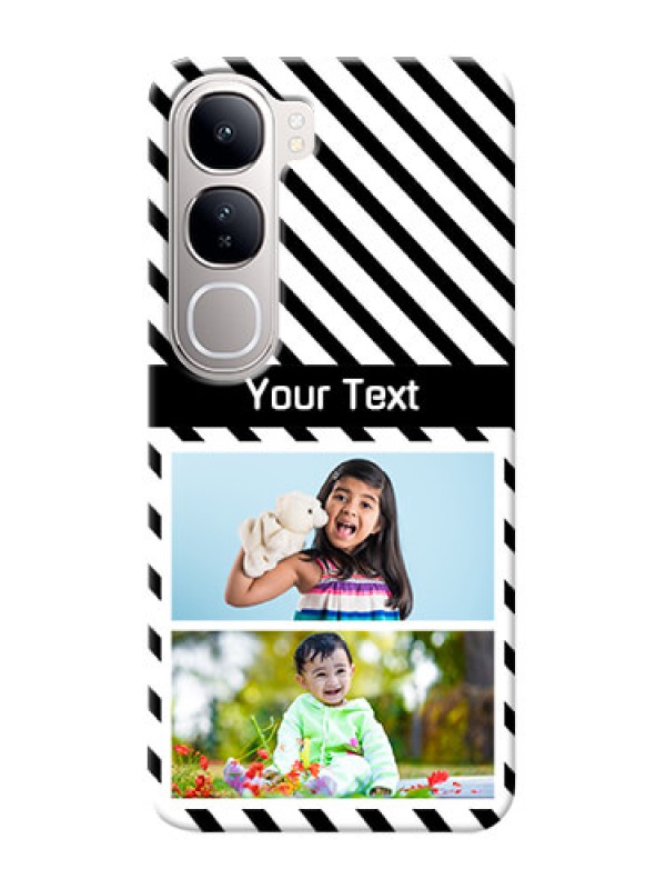 Custom Vivo Y300 5G Back Covers: Black And White Stripes Design