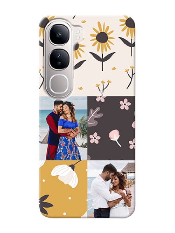 Custom Vivo Y300 5G phone cases online: 3 Images with Floral Design
