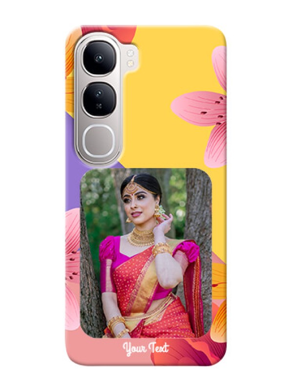 Custom Vivo Y300 5G Mobile Covers: 3 Image With Vintage Floral Design