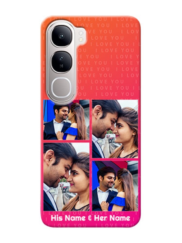 Custom Vivo Y300 5G custom back covers: I Love You Pink Design