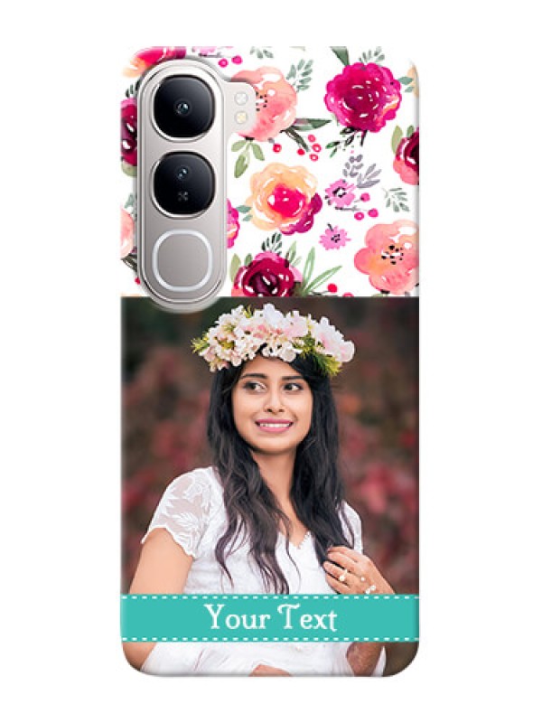 Custom Vivo Y300 5G Personalized Mobile Cases: Watercolor Floral Design