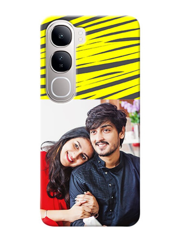 Custom Vivo Y300 5G Personalised mobile covers: Yellow Abstract Design