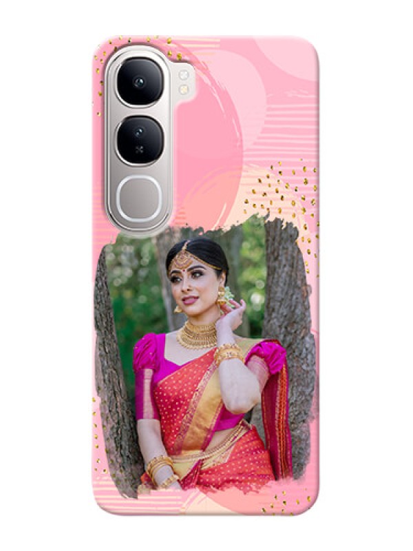 Custom Vivo Y300 5G Phone Covers for Girls: Gold Glitter Splash Design