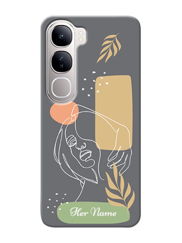 Custom Vivo Y300 5G Custom Phone Case with Gazing Woman line art Design