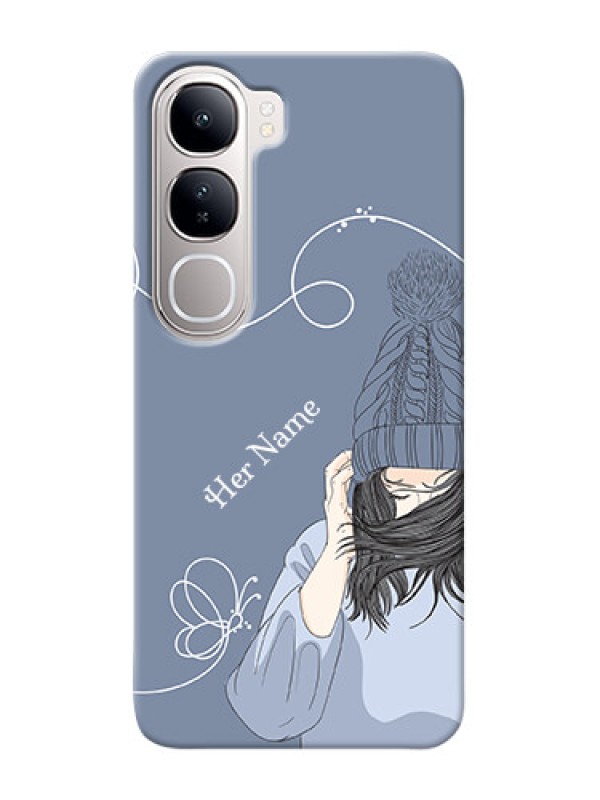 Custom Vivo Y300 5G Custom Mobile Case with Girl in winter outfit Design