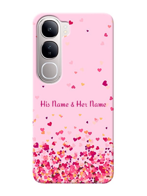Custom Vivo Y300 5G Photo Printing on Case with Floating Hearts Design