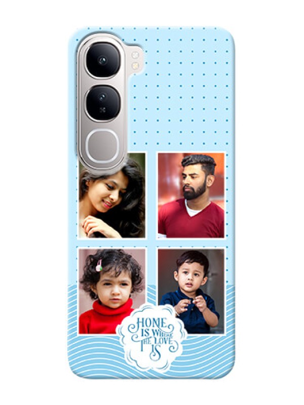 Custom Vivo Y300 5G Custom Phone Case with Cute love quote with 4 pic upload Design