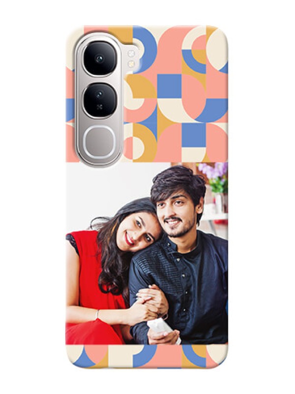 Custom Vivo Y300 5G Photo Printing on Case with Semicircle Maze Pattern Design