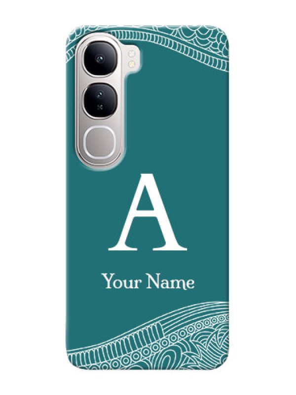 Custom Vivo Y300 5G Personalized Phone Case with line art pattern with custom name Design