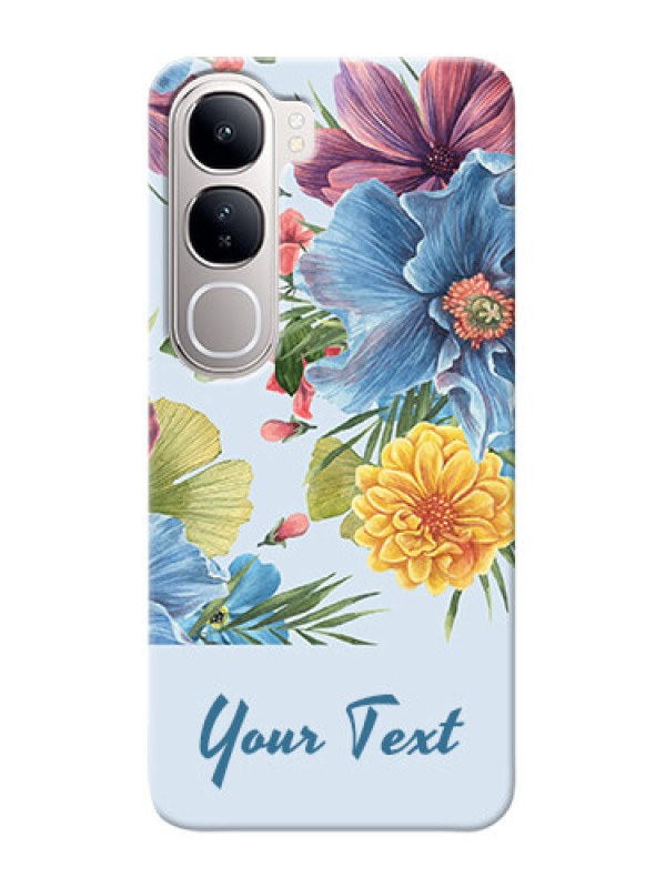 Custom Vivo Y300 5G Custom Mobile Case with Stunning Watercolored Flowers Painting Design