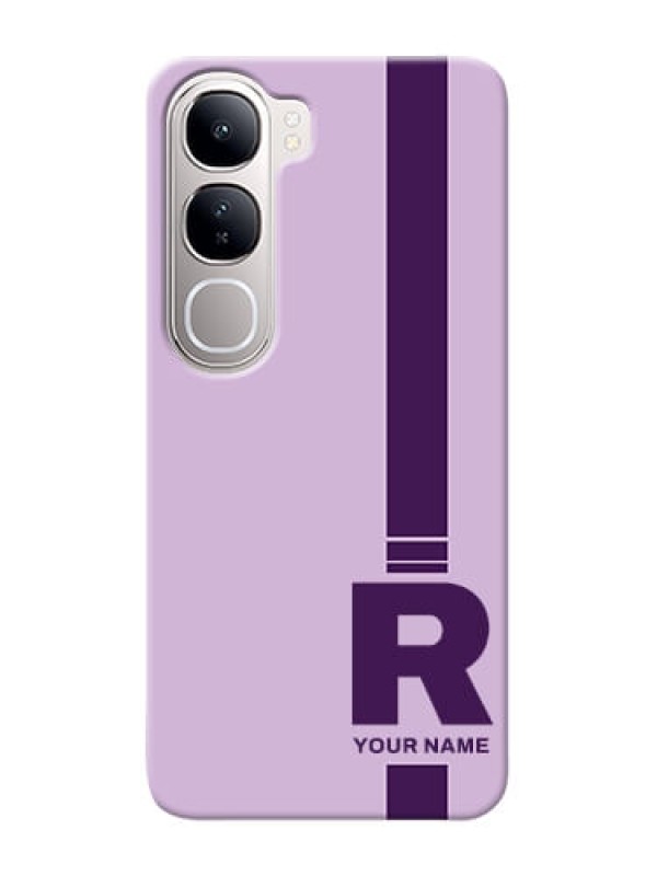 Custom Vivo Y300 5G Photo Printing on Case with Simple dual tone stripe with name Design