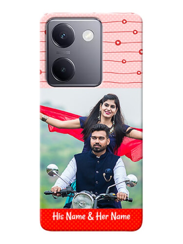 Custom Vivo Y300 Plus 5G Custom Phone Cases: Red Pattern Case Design