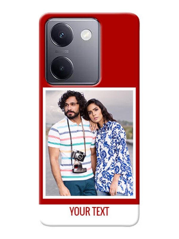Custom Vivo Y300 Plus 5G mobile phone covers: Simple Red Color Design
