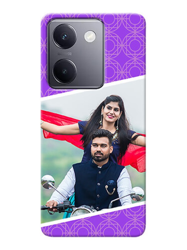 Custom Vivo Y300 Plus 5G mobile back covers online: violet Pattern Design