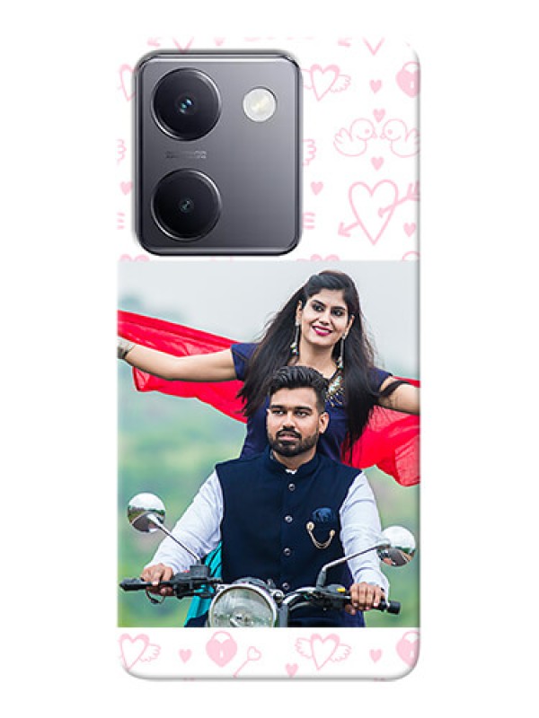 Custom Vivo Y300 Plus 5G personalized phone covers: Pink Flying Heart Design