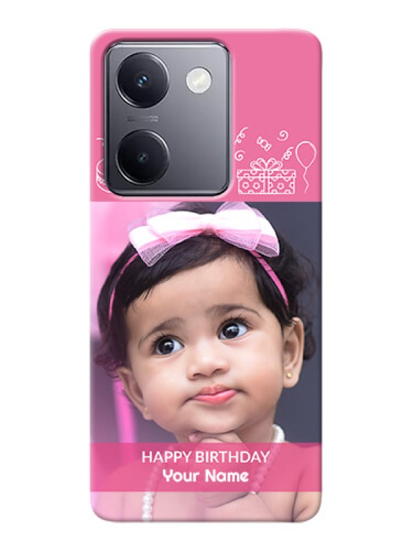 Custom Vivo Y300 Plus 5G Custom Mobile Cover with Birthday Line Art Design