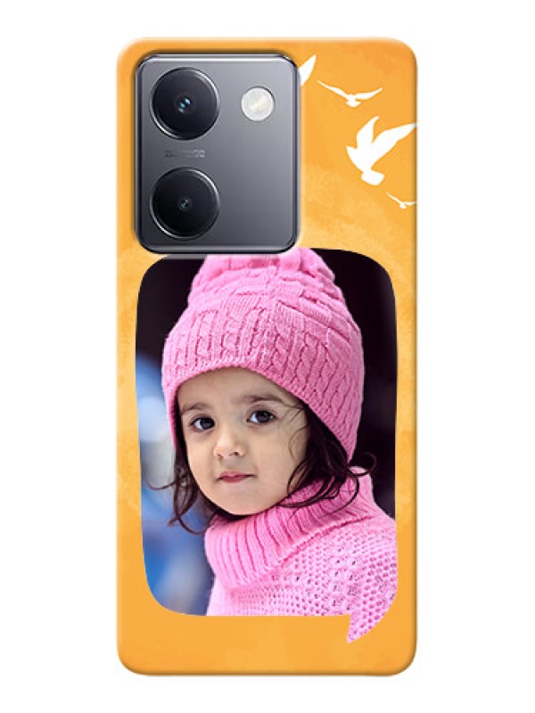 Custom Vivo Y300 Plus 5G Phone Covers: Water Color Design with Bird Icons