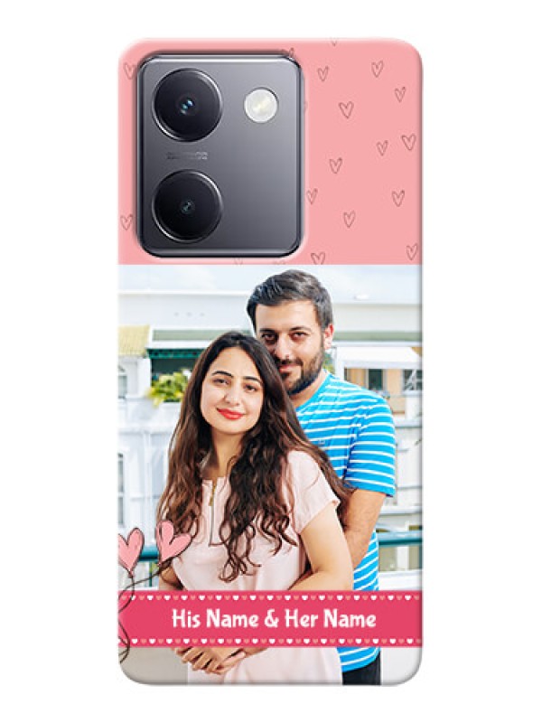 Custom Vivo Y300 Plus 5G phone back covers: Love Design Peach Color