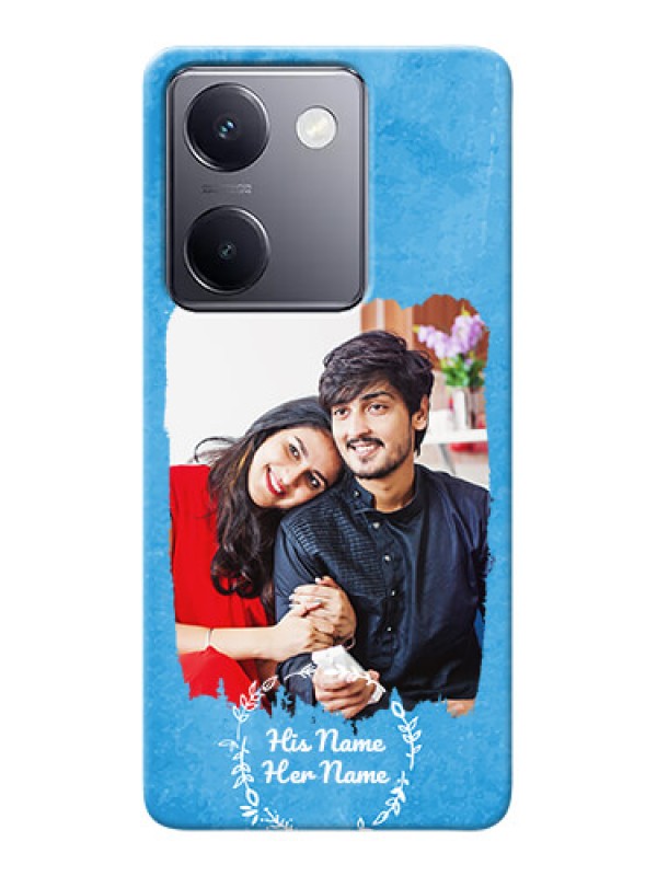 Custom Vivo Y300 Plus 5G custom mobile cases: Blue Color Vintage Design
