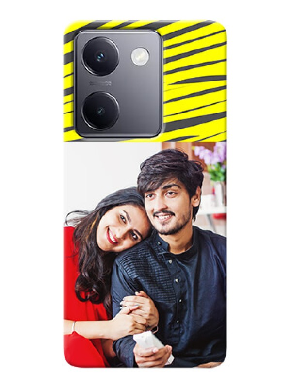 Custom Vivo Y300 Plus 5G Personalised mobile covers: Yellow Abstract Design