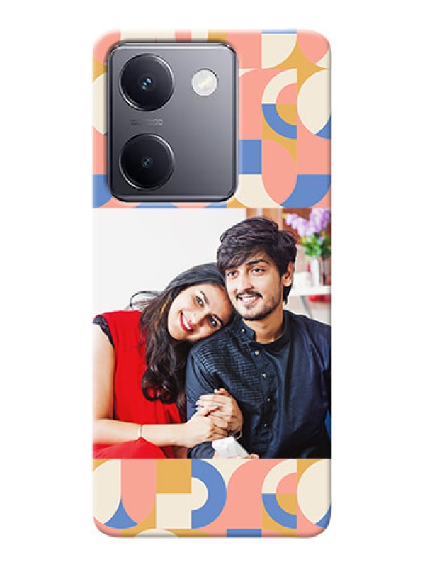 Custom Vivo Y300 Plus 5G Photo Printing on Case with Semicircle Maze Pattern Design