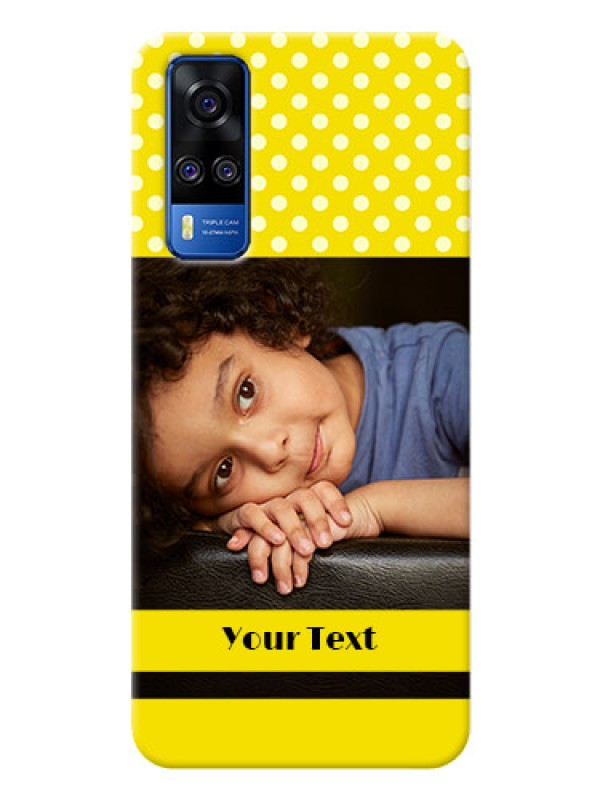 Custom Vivo Y31 Custom Mobile Covers: Bright Yellow Case Design