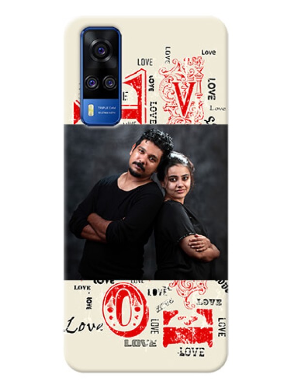 Custom Vivo Y31 mobile cases online: Trendy Love Design Case